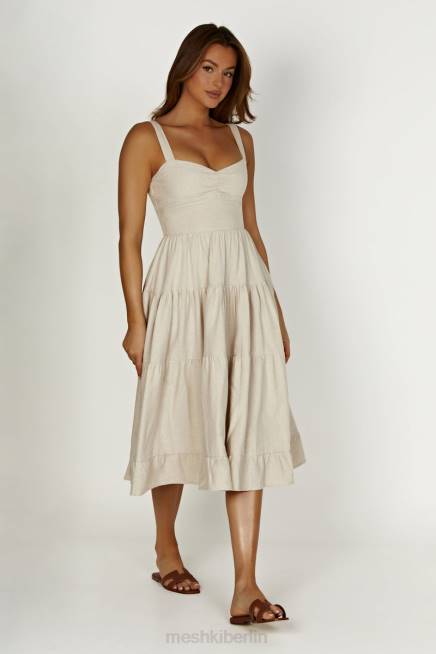 Kleidung Meshki Adriana Midikleid aus Leinen natürlich 2F8B194