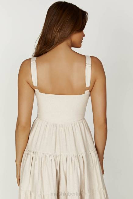 Kleidung Meshki Adriana Midikleid aus Leinen natürlich 2F8B194