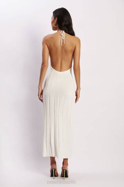 Kleidung Meshki Adrienne Neckholder-Midikleid Weiß 2F8B176