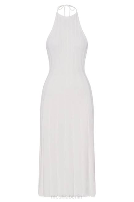 Kleidung Meshki Adrienne Neckholder-Midikleid Weiß 2F8B176