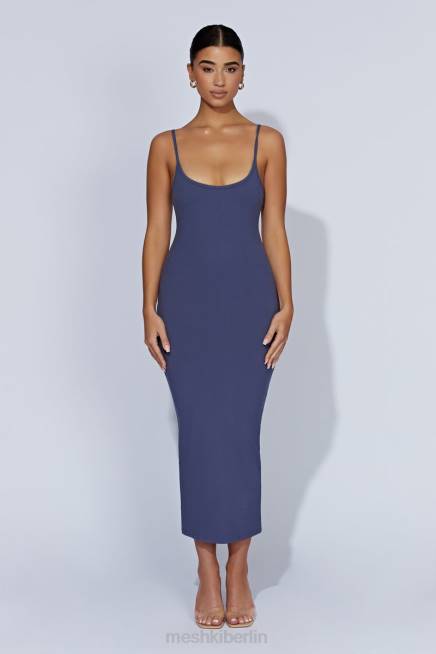 Kleidung Meshki Alexis geripptes Cami-Midikleid Mitternachtsmarine 2F8B331