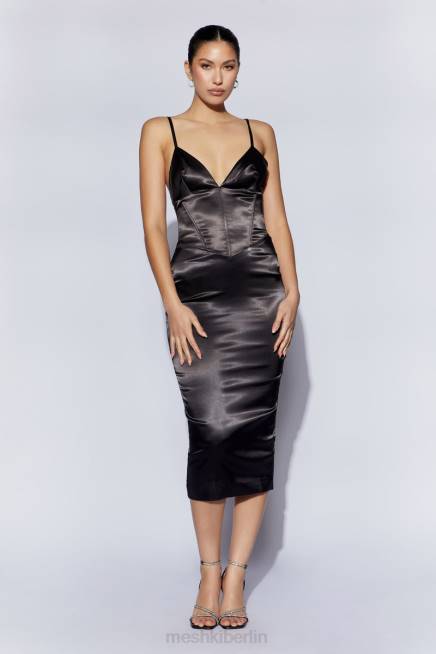 Kleidung Meshki Brie-Korsett-Midikleid Schwarz 2F8B644