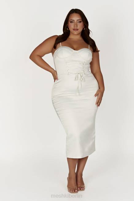 Kleidung Meshki Camelia Korsett-Midikleid Elfenbein 2F8B594