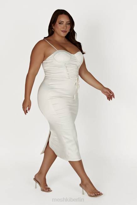 Kleidung Meshki Camelia Korsett-Midikleid Elfenbein 2F8B594