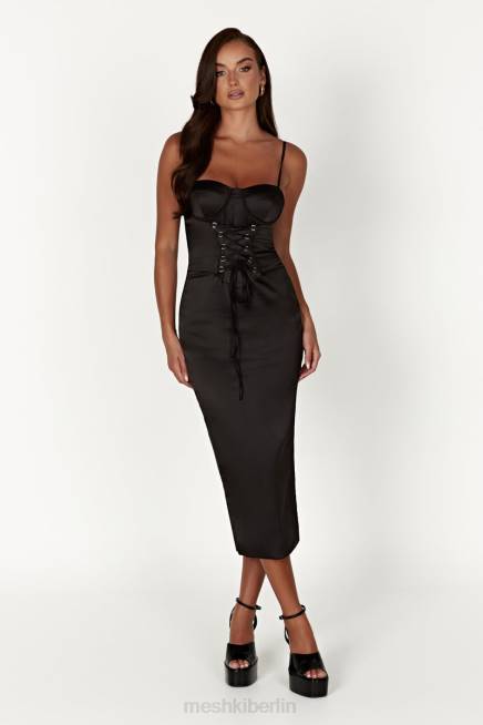 Kleidung Meshki Camelia Korsett-Midikleid Schwarz 2F8B601