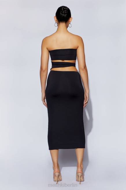 Kleidung Meshki Cassandra Midikleid mit Cut-out Schwarz 2F8B697