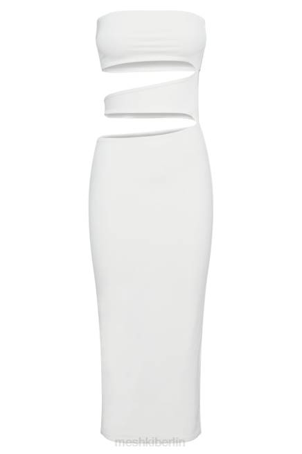 Kleidung Meshki Cassandra Midikleid mit Cut-out Weiß 2F8B699