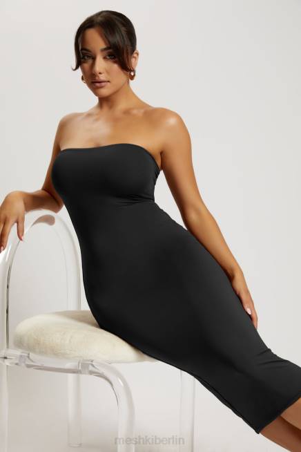 Kleidung Meshki Cassidy trägerloses Midikleid Schwarz 2F8B677