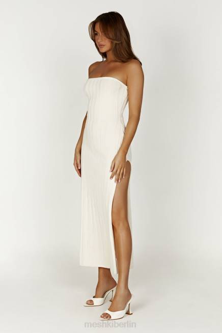 Kleidung Meshki Dolce Extreme Rib trägerloses Midikleid Elfenbein 2F8B265