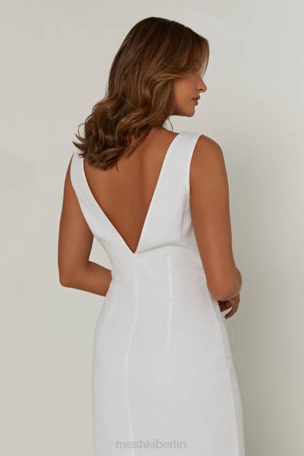 Kleidung Meshki Elspeth Leinen-Midikleid Weiß 2F8B332