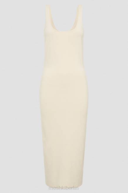 Kleidung Meshki Janie rückenfreies Strick-Midikleid Creme 2F8B291