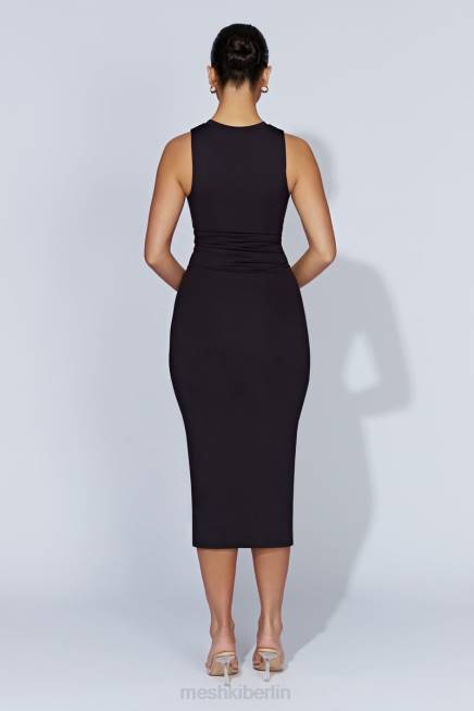 Kleidung Meshki Jill ärmelloses Tank-Midikleid Schwarz 2F8B467