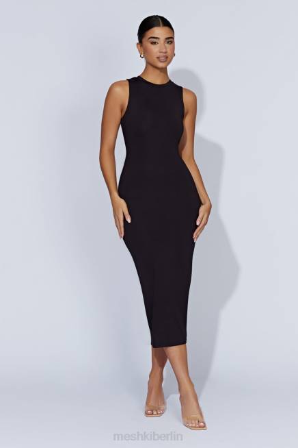 Kleidung Meshki Jill ärmelloses Tank-Midikleid Schwarz 2F8B467