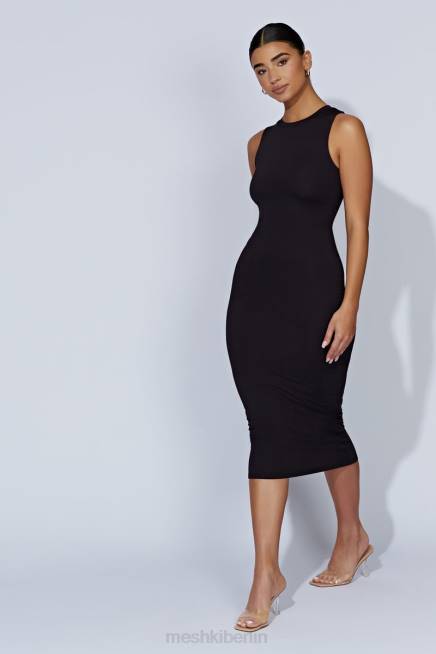 Kleidung Meshki Jill ärmelloses Tank-Midikleid Schwarz 2F8B467