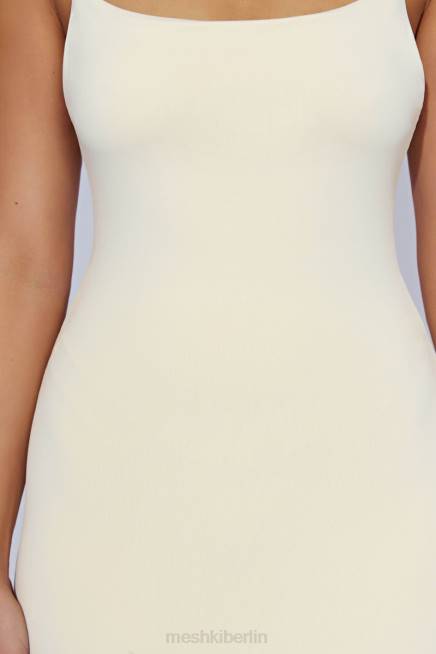 Kleidung Meshki Lexia U-Ausschnitt Midikleid mit tiefem Ausschnitt Creme 2F8B577