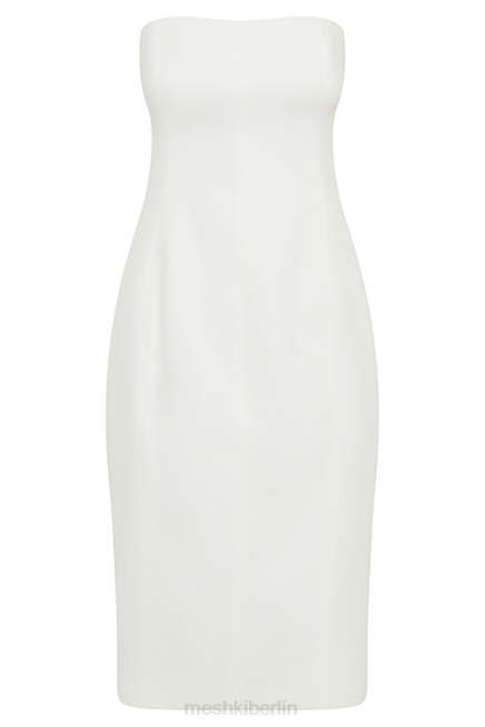 Kleidung Meshki Marianne trägerloses Krepp-Midikleid Weiß 2F8B144