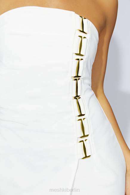 Kleidung Meshki Mercer E-Hook Midikleid Knochen 2F8B686