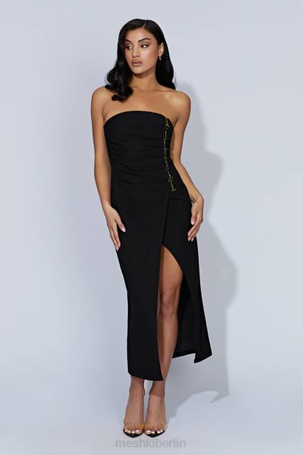 Kleidung Meshki Mercer E-Hook Midikleid Schwarz 2F8B525