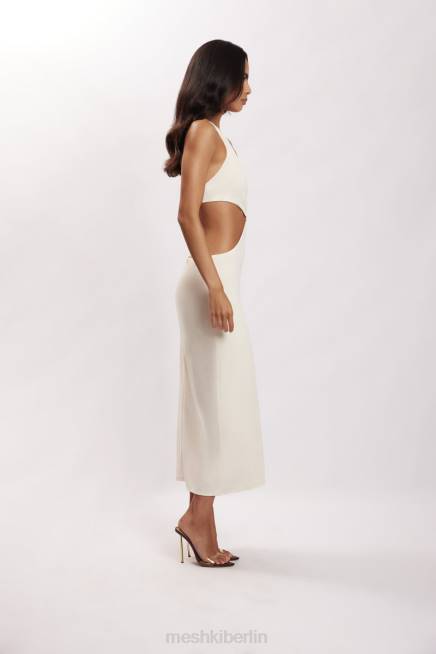 Kleidung Meshki Natalie Neckholder-Midikleid mit Cut-Outs Knochen 2F8B720