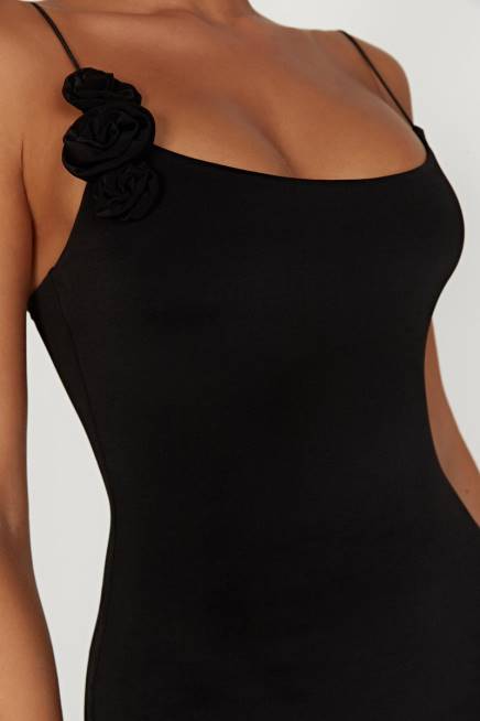 Kleidung Meshki Nevaeh Rose Midikleid Schwarz 2F8B219