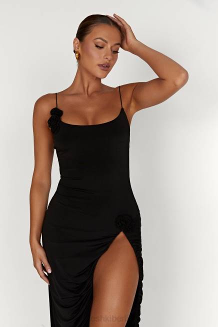 Kleidung Meshki Nevaeh Rose Midikleid Schwarz 2F8B219