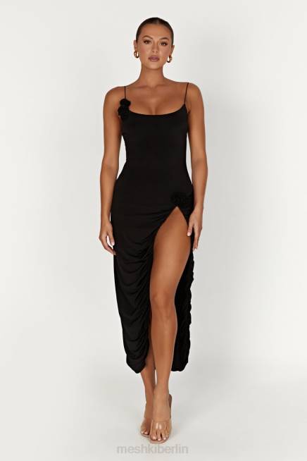 Kleidung Meshki Nevaeh Rose Midikleid Schwarz 2F8B219