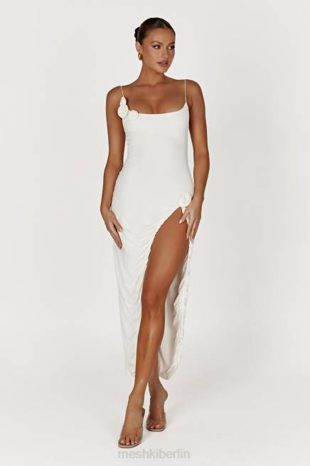 Kleidung Meshki Nevaeh Rose Midikleid Weiß 2F8B235