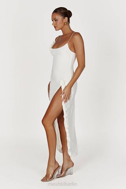 Kleidung Meshki Nevaeh Rose Midikleid Weiß 2F8B235