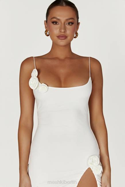 Kleidung Meshki Nevaeh Rose Midikleid Weiß 2F8B235