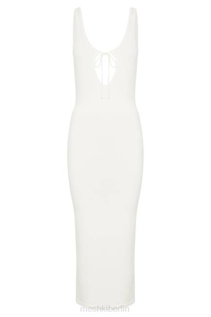 Kleidung Meshki Nola Strick-Midikleid mit Cut-Outs cremefarben 2F8B639