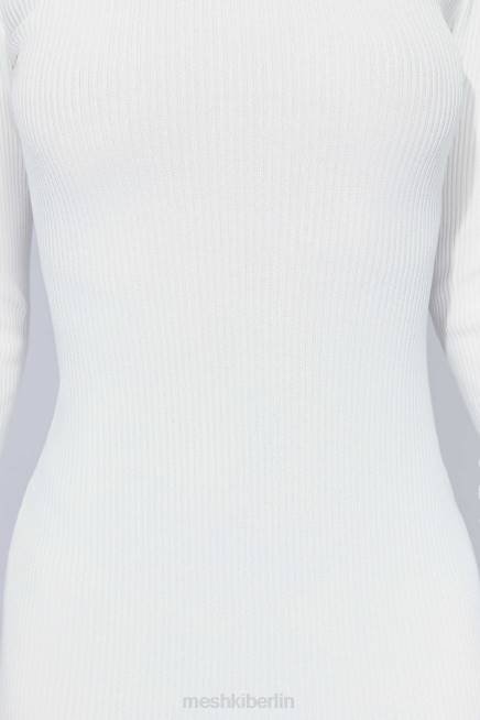 Kleidung Meshki Rowen Langarm-Midikleid Weiß 2F8B425