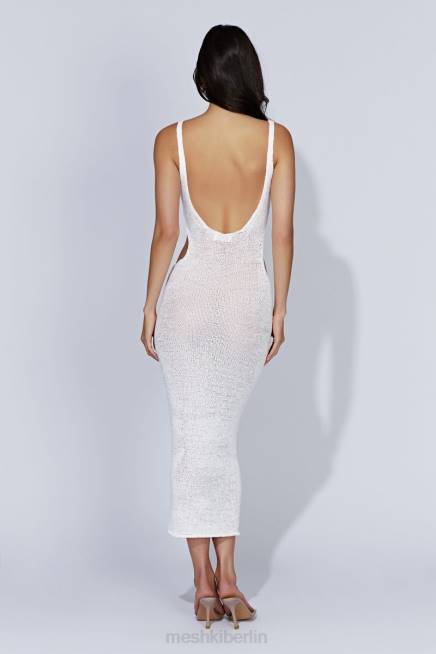 Kleidung Meshki Shae Strick-Midikleid mit U-Ausschnitt Weiß 2F8B274