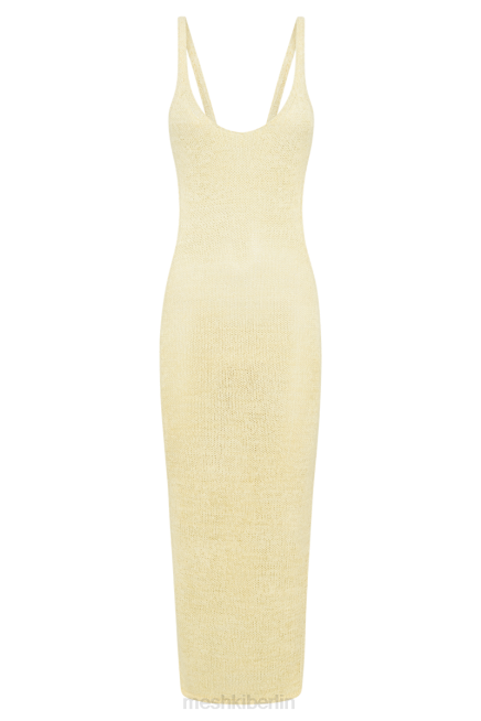 Kleidung Meshki Shae Strick-Midikleid mit U-Ausschnitt Zitrone 2F8B189