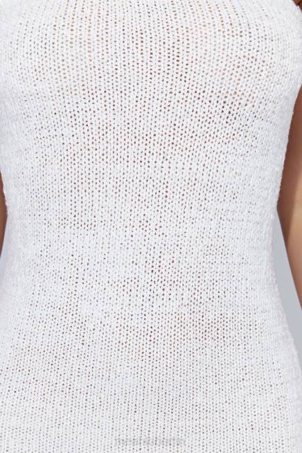 Kleidung Meshki Trägerloses Midikleid aus Bandgarn von Friya Weiß 2F8B621