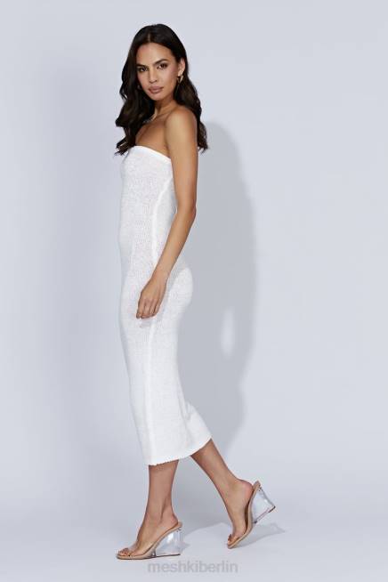 Kleidung Meshki Trägerloses Midikleid aus Bandgarn von Friya Weiß 2F8B621
