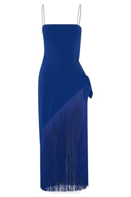 Kleidung Meshki Yasmin Wickel-Midikleid mit Fransen Persischblau 2F8B515