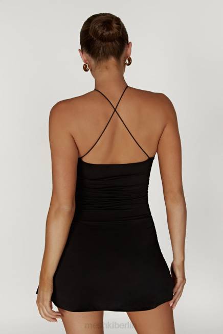 Kleidung Meshki Adeline Rose Neckholder-Minikleid Schwarz 2F8B285