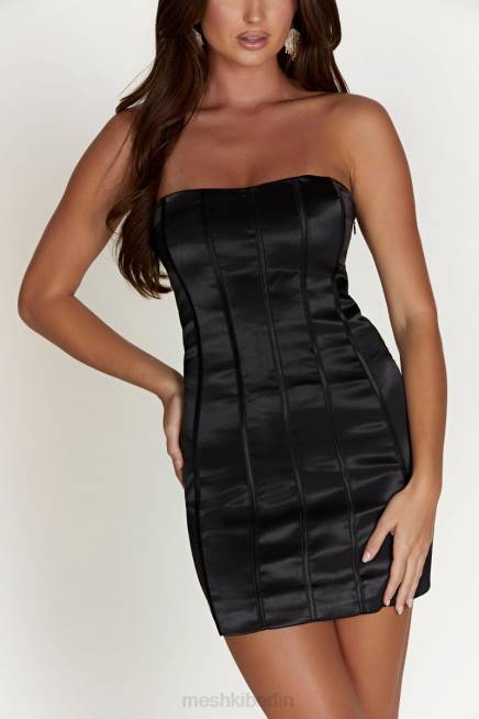 Kleidung Meshki Amaya-Minikleid mit Schnürkorsett Schwarz 2F8B604