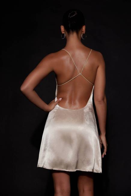 Kleidung Meshki Briah Diamant-Seil-Minikleid Sekt 2F8B679