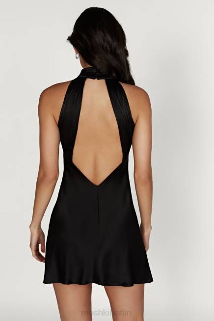Kleidung Meshki Claire A-Linie Mikro-Minikleid Schwarz 2F8B259