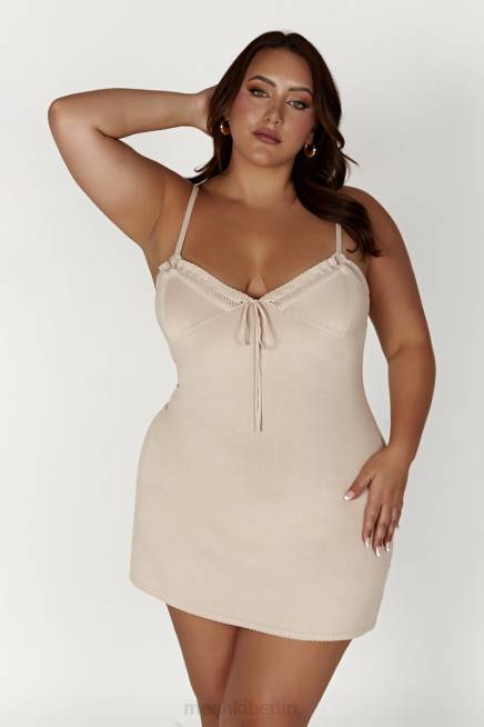 Kleidung Meshki Ellis Pointelle-Strick-Minikleid Knochen 2F8B282