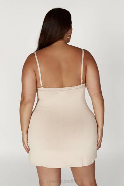 Kleidung Meshki Ellis Pointelle-Strick-Minikleid Knochen 2F8B282