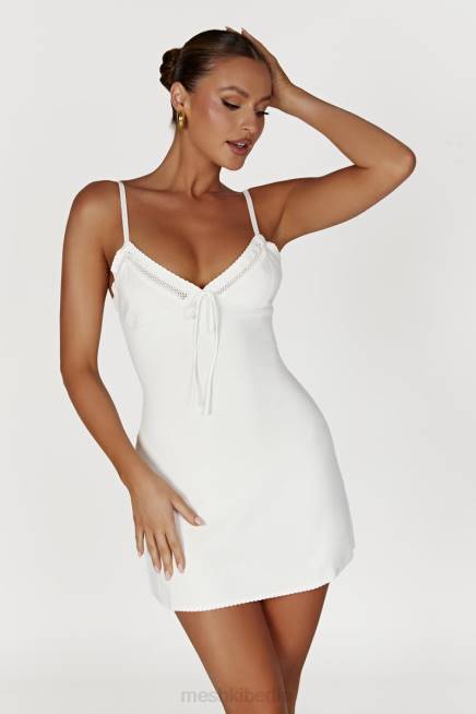 Kleidung Meshki Ellis Pointelle-Strick-Minikleid Weiß 2F8B247