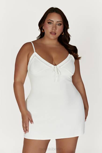 Kleidung Meshki Ellis Pointelle-Strick-Minikleid Weiß 2F8B247