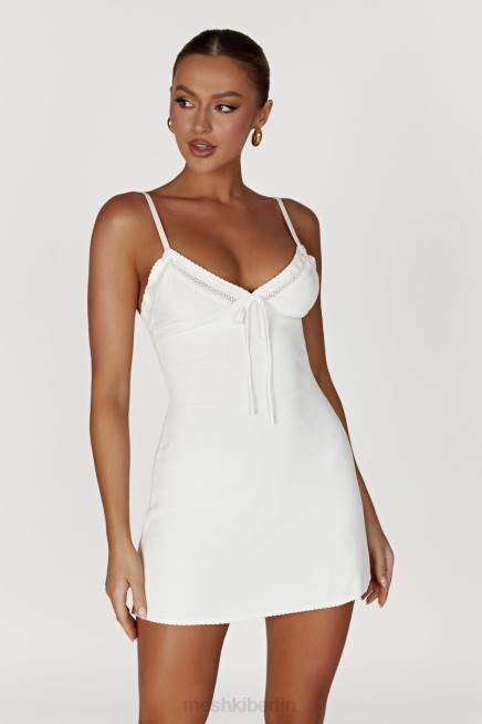 Kleidung Meshki Ellis Pointelle-Strick-Minikleid Weiß 2F8B247