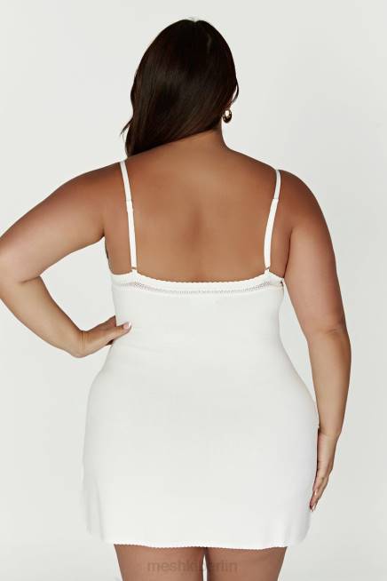 Kleidung Meshki Ellis Pointelle-Strick-Minikleid Weiß 2F8B247