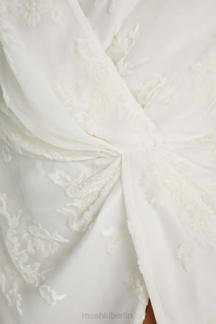 Kleidung Meshki Emory Burnout-Samtkleid Weiß 2F8B270