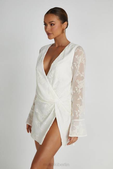 Kleidung Meshki Emory Burnout-Samtkleid Weiß 2F8B270