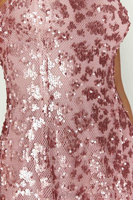 Kleidung Meshki Everleigh trägerloses Pailletten-Minikleid erröten rosa 2F8B557