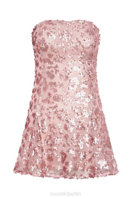 Kleidung Meshki Everleigh trägerloses Pailletten-Minikleid erröten rosa 2F8B557